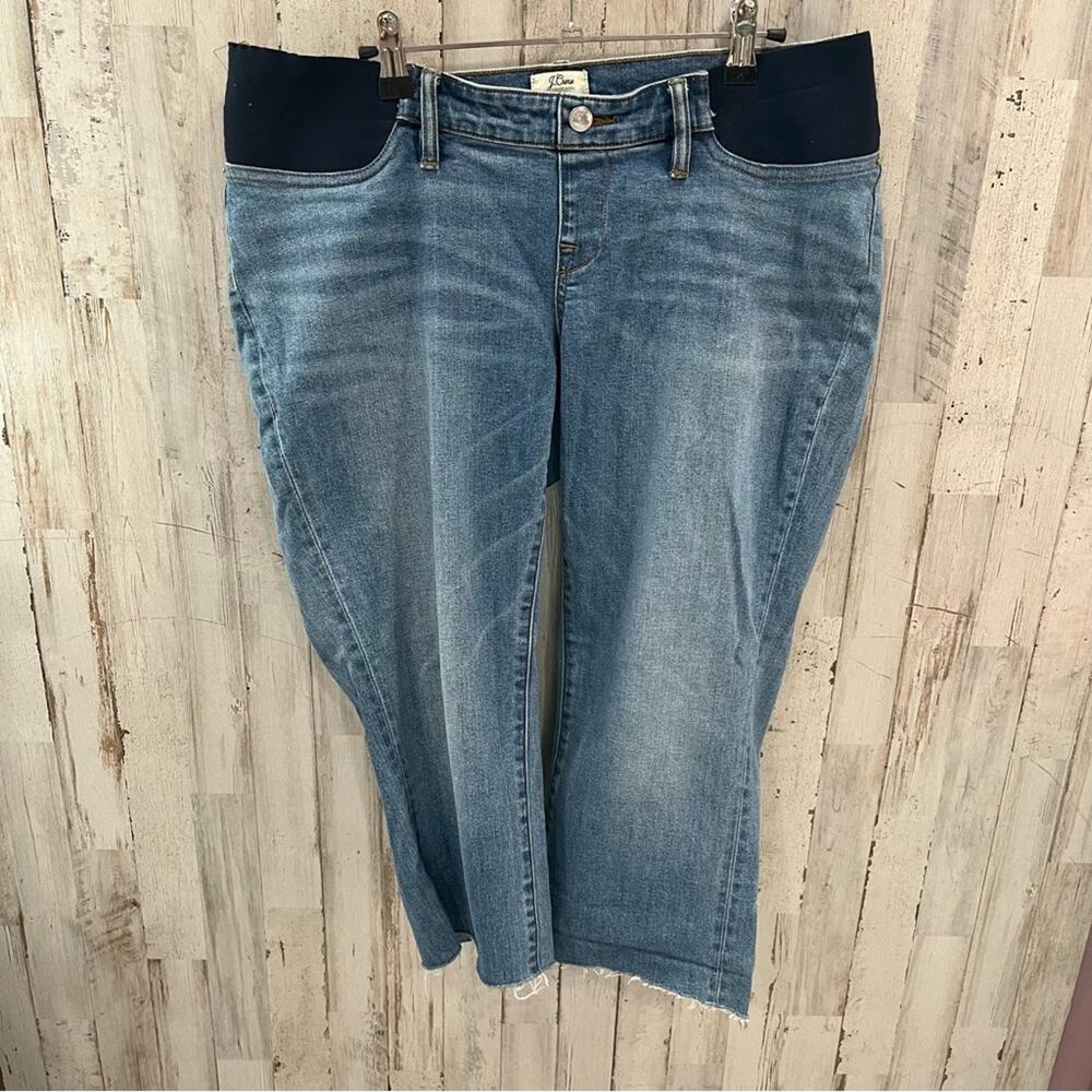 J.Crew Maternity Slim Boyfriend Jeans Capri DIY READ FLAW